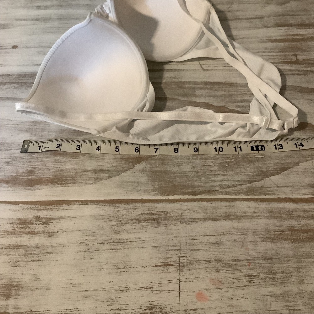 White Padded Push Up Bra 90B (34C) Front Closure - Picture 8 of 9